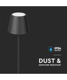 LED 4W - 4400mA batteri, 3000K, IP54, sort hus