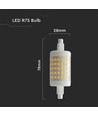 7W LED pære R7S - Plast, 4000K