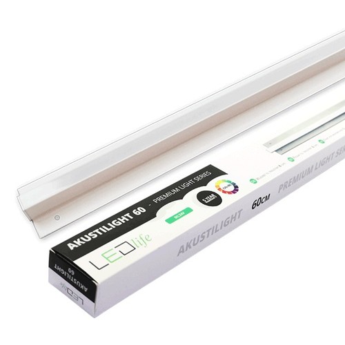 LED Troldtekt Skinne 120 cm - 35W, Akustilight, Planforsænket, 24V