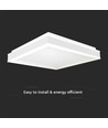38W LED Designerlampe - 4000K, hvid, firkantet