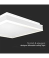 38W LED Designerlampe - 4000K, hvid, firkantet