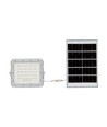 VT LED Solar Projektør 80W - 6400K, 6000 mAh Batteri, 3m Kabel, Smart IR Fjernbetjening, Hurtig Opladning, Hvid