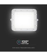 VT LED Solar Projektør 80W - 4000K, 6000 mAh Batteri, 3m Kabel, Smart IR Fjernbetjening, Hurtig Opladning, Hvid