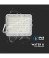 VT LED Solar Projektør 120W - 6400K, 12000 mAh Batteri, 3m Kabel, Smart IR Fjernbetjening, Hurtig Opladning, Hvid