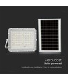 VT LED Solar Projektør 120W - 4000K, 12000 mAh Batteri, 3m Kabel, Smart IR Fjernbetjening, Hurtig Opladning, Hvid