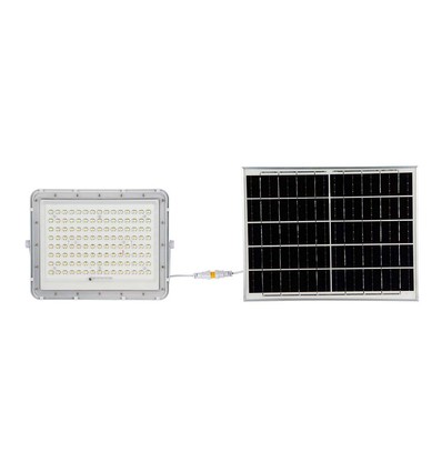 VT 180W LED Solar Projektør - 4000K, 16000 mAh Batteri, 3m Kabel, Smart IR Fjernbetjening, Hurtig Opladning, Hvid