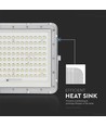 VT 180W LED Solar Projektør - 4000K, 16000 mAh Batteri, 3m Kabel, Smart IR Fjernbetjening, Hurtig Opladning, Hvid
