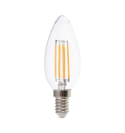 E14 5,5W LED filament kertepære - Dæmpbar, klar glas