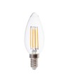 E14 5,5W LED filament kertepære - Dæmpbar, klar glas