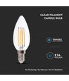 E14 5,5W LED filament kertepære - Dæmpbar, klar glas