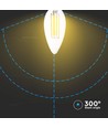 E14 5,5W LED filament kertepære - Dæmpbar, klar glas