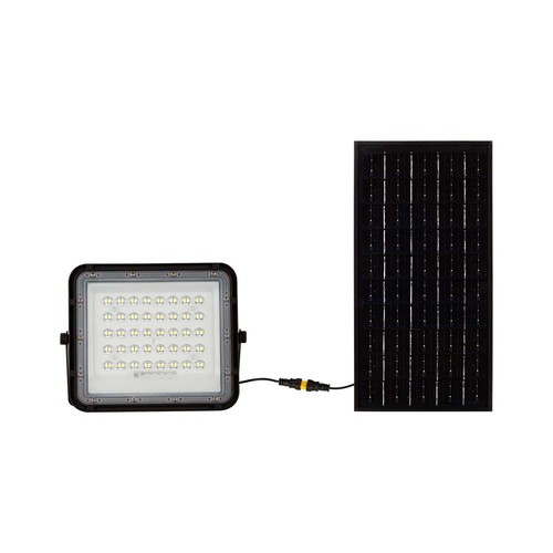VT LED Solar Projektør 80W - 6400K, 6000 mAh batteri, 3m kabel, smart IR fjernbetjening, hurtig opladning