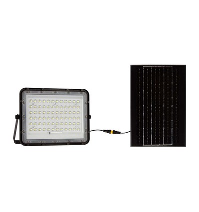 VT LED Solar Projektør 120W - 6400K, 12000 mAh Batteri, 3m Kabel, Smart IR Fjernbetjening, Hurtig Opladning