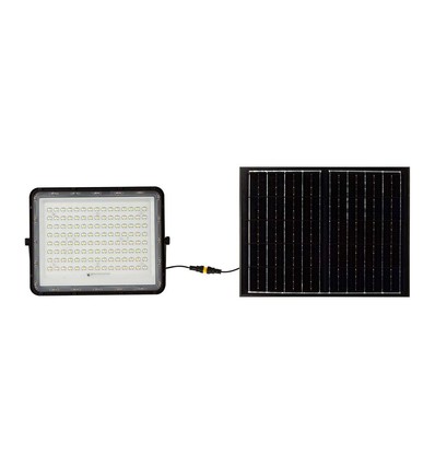 VT 180W - LED Solcelle Projektør, 4000K, 16000 mAh Batteri, 3m Kabel, Smart IR Fjernbetjening, Hurtig Opladning