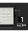 VT 180W - LED Solcelle Projektør, 4000K, 16000 mAh Batteri, 3m Kabel, Smart IR Fjernbetjening, Hurtig Opladning