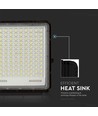 VT LED Solar Projektør 240W - 6400K, 20000 mAh batteri, 3m kabel, smart IR fjernbetjening, hurtig opladning