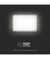 VT LED Solar Projektør 240W - 6400K, 20000 mAh batteri, 3m kabel, smart IR fjernbetjening, hurtig opladning