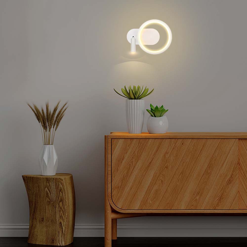 14W LED Lampeskærm - Metal, L250xW100xH180mm, 4000K, Hvid, Hus - Kulør : Neutral