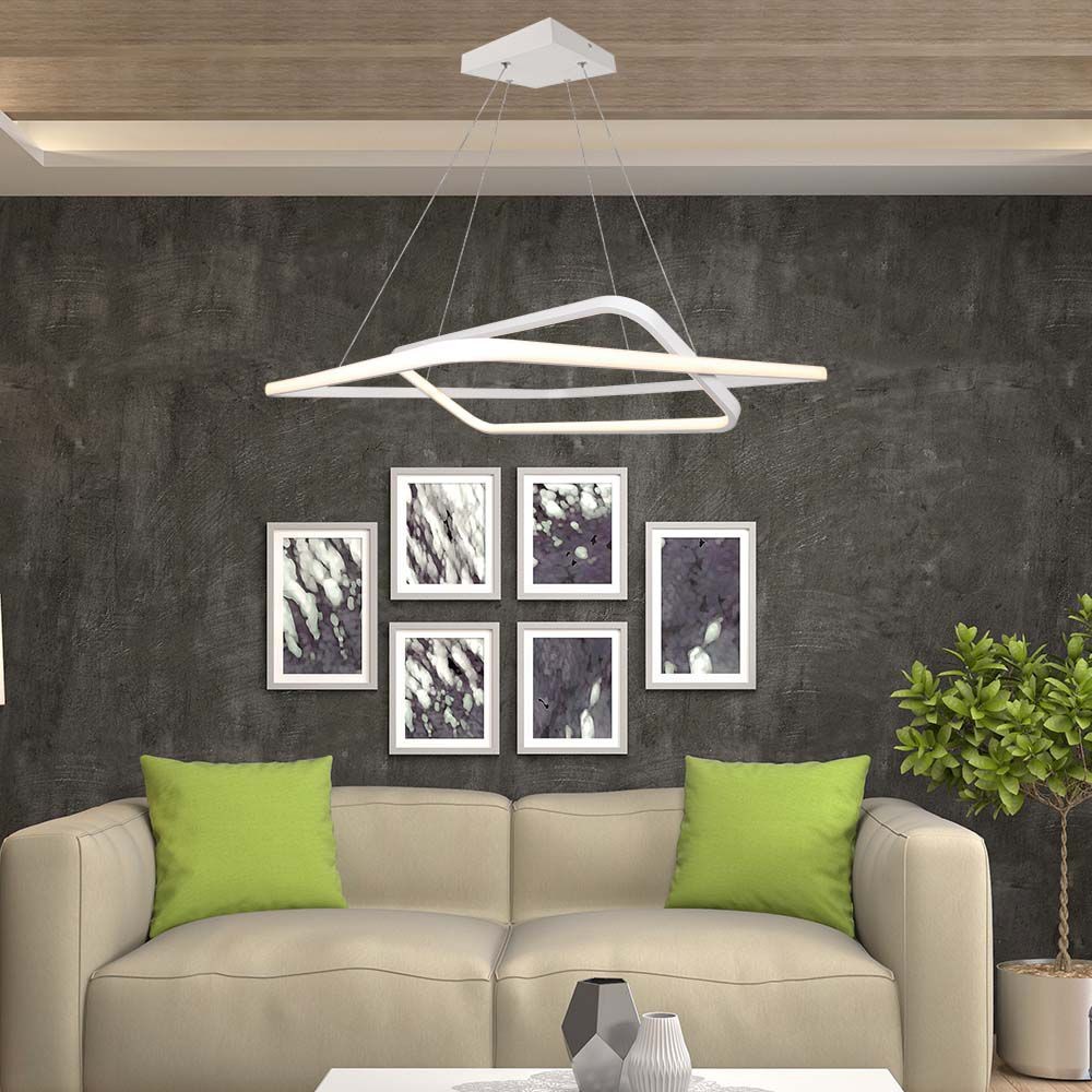 48W LED Metalloftlampe - 600x600xH1200mm, 4000K, hvid, TRIAC dæmpbar - Dæmpbar : Dæmpbar, Kulør : Neutral