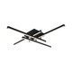 38W LED Metal Loftlampe - 850x850xH105mm, 3000K, sort hus