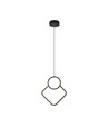 12W LED Hængelampe - Metal, L280xH1800mm, 3000K, Sort, Hus