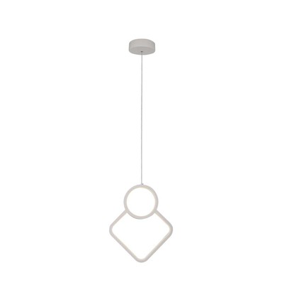 12W LED metalhængelampe - L280xH1800mm, 3000K, hvid, hus