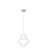 12W LED metalhængelampe - L280xH1800mm, 3000K, hvid, hus