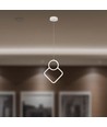 12W LED metalhængelampe - L280xH1800mm, 3000K, hvid, hus