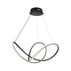 49W LED dekorativ hængelampe - Ø70xH120cm, 3000K, sort, hus