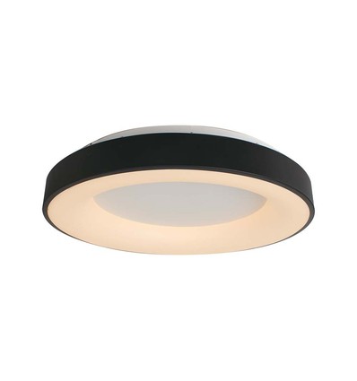 49W dekorativ loftslampe - Ø60xH9cm, 3000K, sort hus
