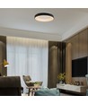 49W dekorativ loftslampe - Ø60xH9cm, 3000K, sort hus