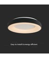 49W dekorativ loftslampe - Ø60xH9cm, 3000K, sort hus