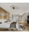 47W LED dekorativ loftlampe - L90xB67x9cm, 3000K, sort hus