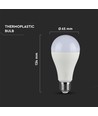 E27 15W LED pære A65 - 200 graders spredning