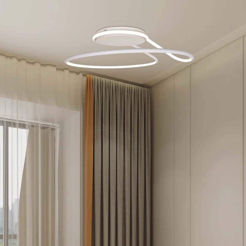 54W LED designer loftslampe, dæmpbar – Ø52cm, hvid, rund, 4000K, Triac dæmpbar – Dæmpbar : Dæmpbar, Kulør : Neutral