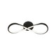 24W Infinity LED designerlampe - 3000K, sort, 360 grader, væg/loftlampe