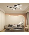 24W LED Loftlampe - Sort Struktur, Pulverlakeret, Designlampe, 3000K