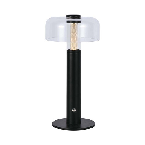 LED Bordlampe - 1800mAh Batteri, Ø150x300, 3000K, Sort Hus