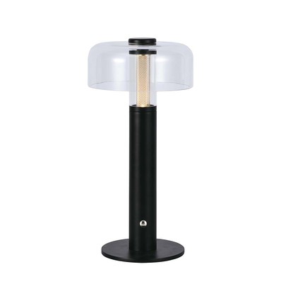LED Bordlampe - 1800mAh Batteri, Ø150x300, 3000K, Sort Hus