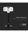 LED Bordlampe - 1800mAh Batteri, Ø150x300, 3000K, Sort Hus