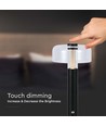 LED Bordlampe - 1800mAh Batteri, Ø150x300, 3000K, Sort Hus