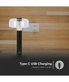 LED Bordlampe - 1800mAh Batteri, Ø150x300, 3000K, Sort Hus