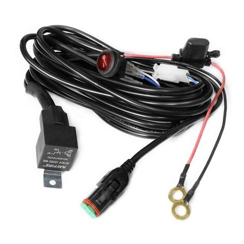Kabel med afbryder til arbejdslampe - 1 lampe, 15A, DT06-2S stik, arbejdslampe
