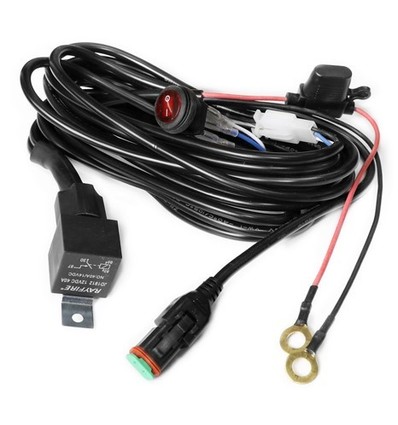 Kabel med afbryder til arbejdslampe - 1 lampe, 15A, DT06-2S stik, arbejdslampe