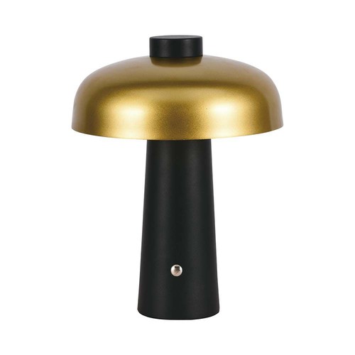 LED bordlampe - 1800mAh batteri Ø300x390 3i1 guld+sort hus