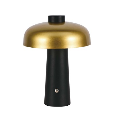 LED bordlampe - 1800mAh batteri Ø300x390 3i1 guld+sort hus