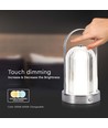 LED bordlampe - 1800mAh batteri, Ø120x190, 3i1, krom hus