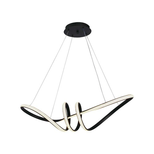 LED hængende dekorativ lampe - L720x300, 3000K, sort hus