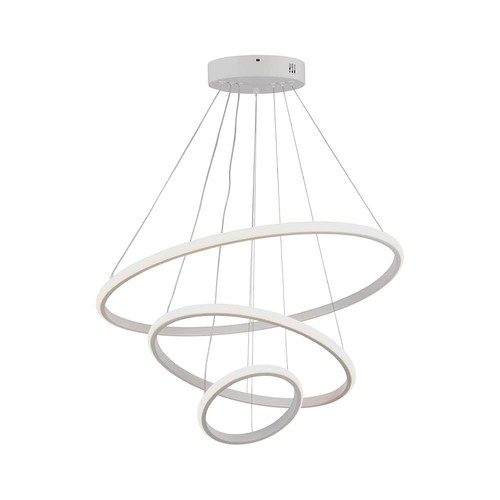 LED hængende dekorativ lampe - Ø600+Ø400+Ø200, 3000K, hvid, hus
