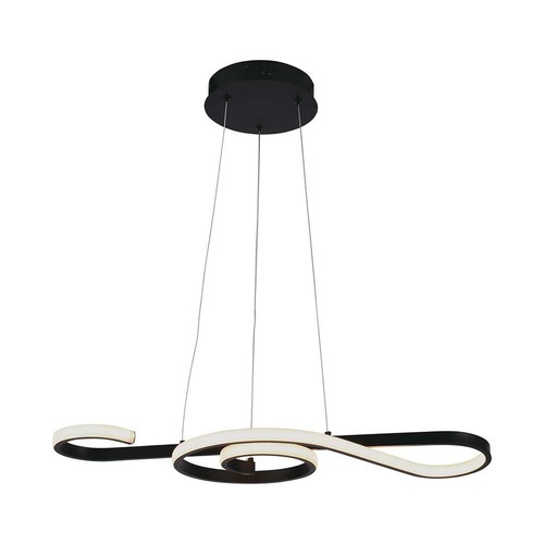 LED Hængende Dekorativ Lampe - L700x250, 3000K, Sort, Hus